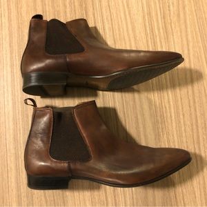 ALDO Leather Slip-On Ankle Boots Size 13 Men’s Cognac